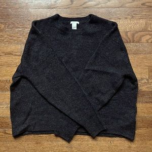 H&M small charcoal gray oversized slouchy sweater